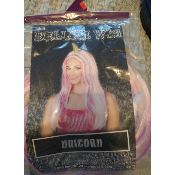 Adult deluxe unicorn wig - Picture 4 of 6